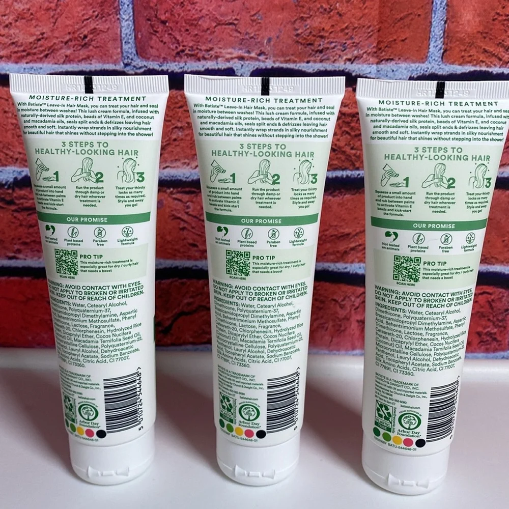 Batiste Leave-In Hair‎ Mask Bundle Lot of 3 NIP